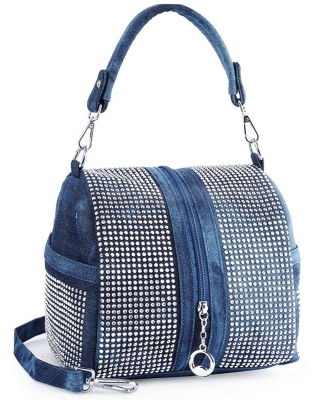 Petite Rhinestone Handbag BAM-1209 BLUE